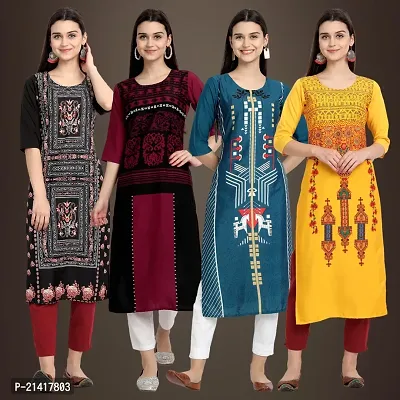 Fancy Crepe Kurtis for Women Pack Of 4