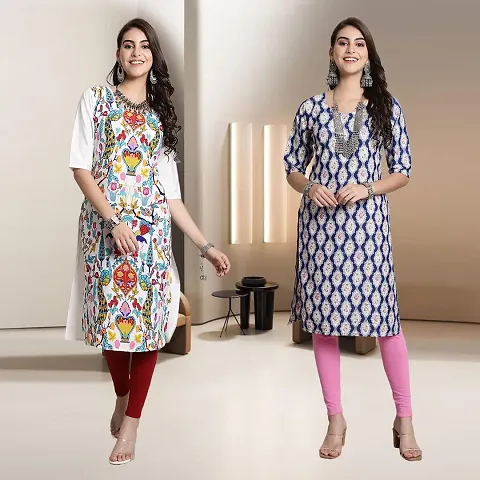 Fancy Rayon Kurtis For Women Pack Of 2