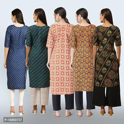 Women Stylish Crepe Printed Staright Kurta-thumb2