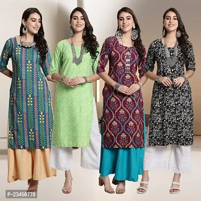 Fancy Crepe Kurtis for Women Pack Of 4-thumb0