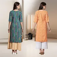 Fancy Rayon Kurtis For Women Pack Of 2-thumb1