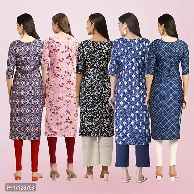 Women Stylish Crepe Printed Straight Kurta-thumb2