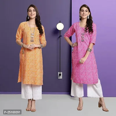 Fancy Crepe Kurtas For Women Pack Of 2-thumb0