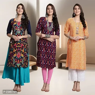 Fancy Rayon Kurtis For Women Pack Of 3