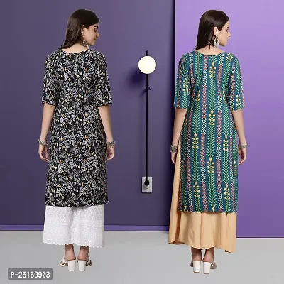 Fancy Crepe Kurtas For Women Pack Of 2-thumb2