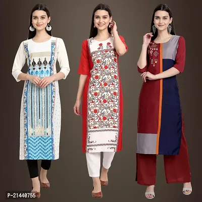 Fancy Crepe Kurtis for Women Pack Of 3