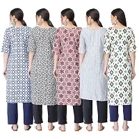 New Crepe Printed Kurtis Combo For Women Pack Of 5-thumb1