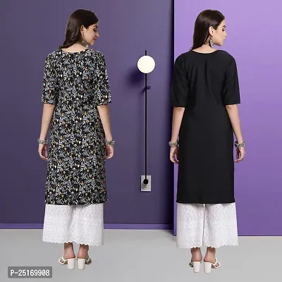 Fancy Crepe Kurtas For Women Pack Of 2-thumb2