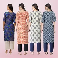 Women Stylish Crepe Printed Straight Kurta-thumb1