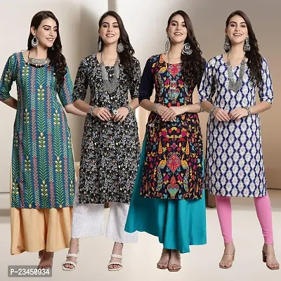 Fancy Crepe Kurtis for Women Pack Of 4-thumb0