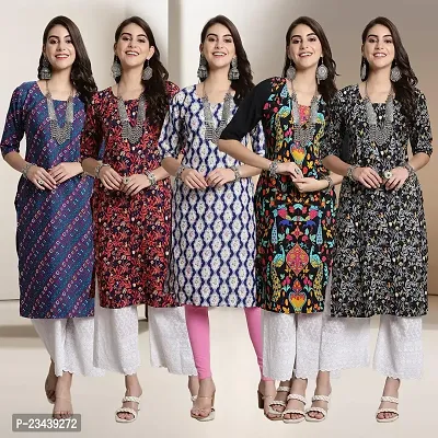 Fancy Crepe Kurtis For Women Pack Of 5