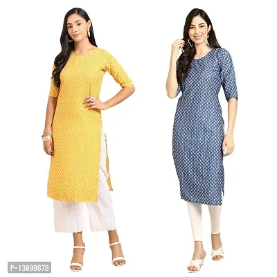 Stylish Crepe Printed Combo Kurti