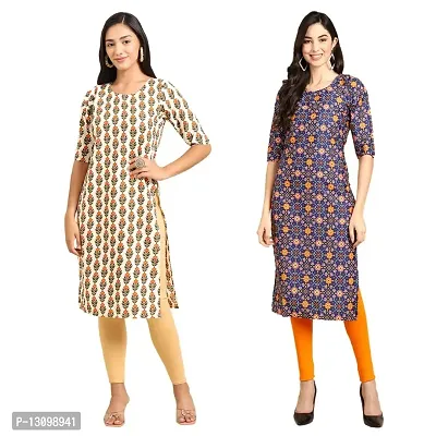 Stylish Crepe Printed Combo Kurti-thumb0