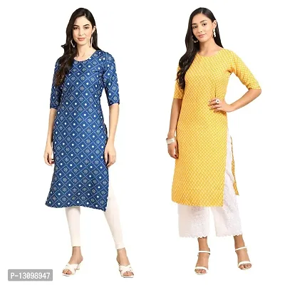 Stylish Crepe Printed Combo Kurti-thumb0