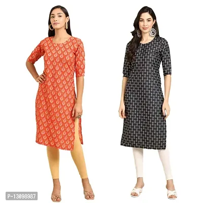 Stylish Crepe Printed Combo Kurti-thumb0