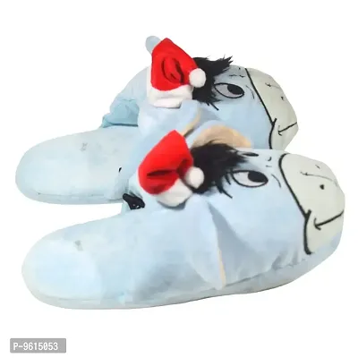 Kids Winnie-the-Pooh Cartoon Winter Slippers for Unisex Child | Cute Cartoon Stylish Design Soft Plush Cotton Slide Fur Warm Flip Flops House Indoor Slipper-thumb2