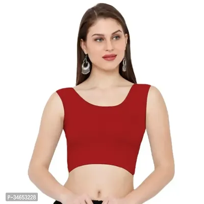 Womens Readymade Round neck Sleeveless Stretchable Blouse-thumb0