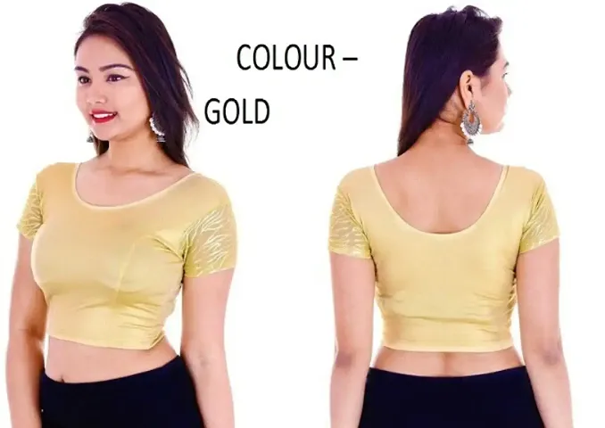 Spandex Solid Blouse For Women