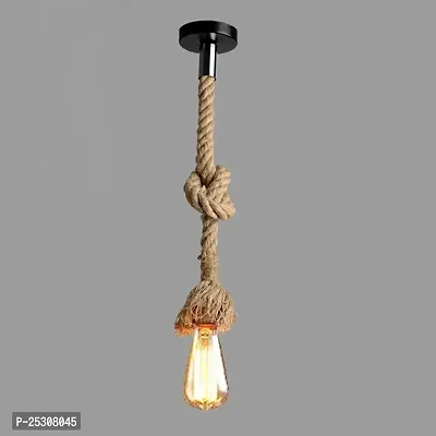 ATHARV DECOR Pendant Rope Lights E27 for Ceiling Hanging, Bulb Not Included- 40W, Pack of 2 (Beige) (Bulbs not Included)-thumb4