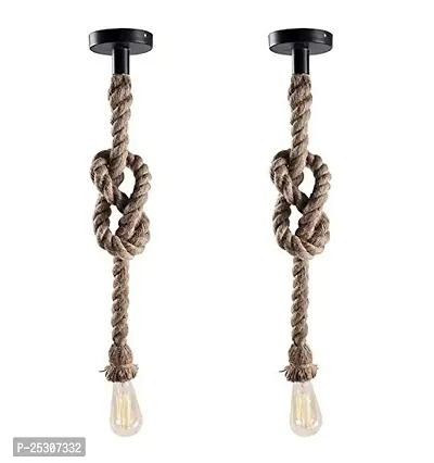 ATHARV DECOR lamp Rope Hanging/Pendant Vintage Industrial loft, E27 Holder, Decorative (Bulbs not Included)