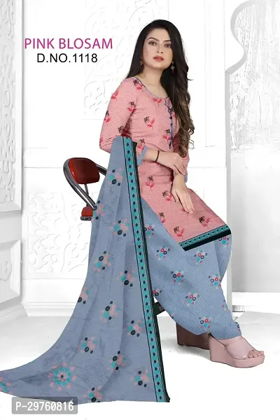 Elegant Crepe Dress Material with Dupatta For Women-thumb0