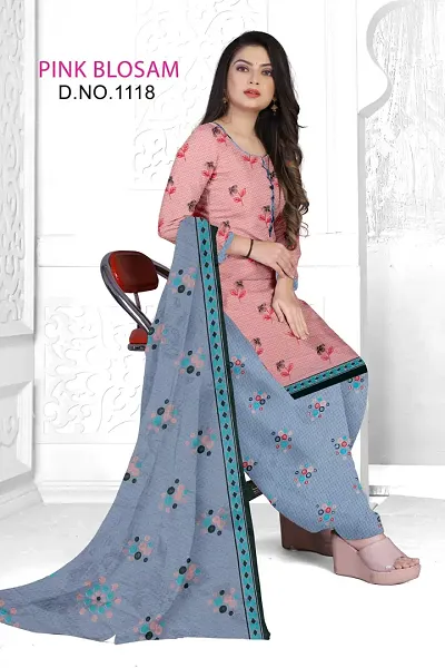 Fancy Crepe Unstitched Dress Material For Women