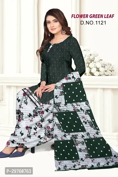 Elegant Crepe Dress Material with Dupatta For Women-thumb0