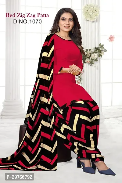 Elegant Crepe Dress Material with Dupatta For Women