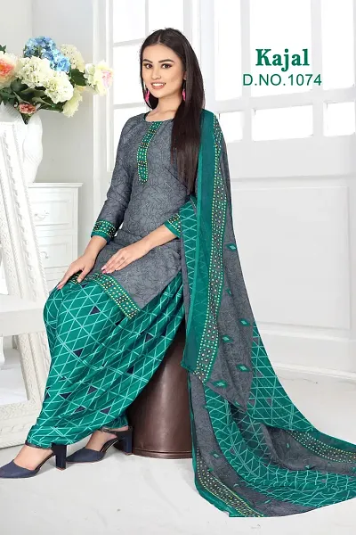 Stylish Crepe Printed Unstitched Suit