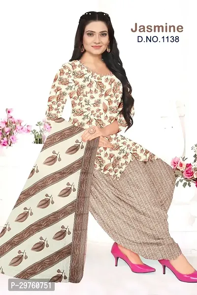 Elegant Crepe Dress Material with Dupatta For Women