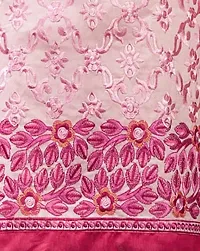 DnVeens Women Chanderi Embroidery Unstitched Salwar Kameez Dress Material (SAHIDA09, Pink, Unstitched)-thumb1
