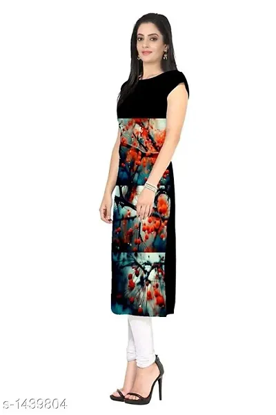 Digital Printed Straight Crepe Kurtas