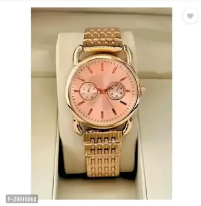 Stylish Golden Metal Analog Watches For Women