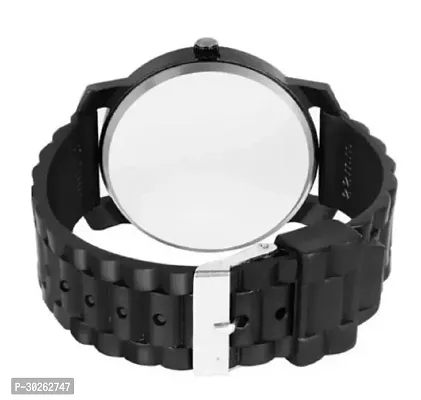 Stylish Black PU Analog Watch For Men-thumb2