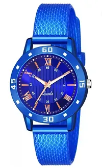 Stylish Blue PU Analog Watches For Women-thumb2