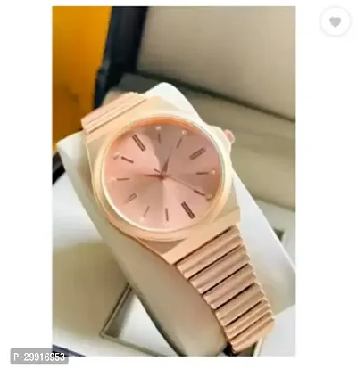 Stylish Golden Metal Analog Watches For Women-thumb0