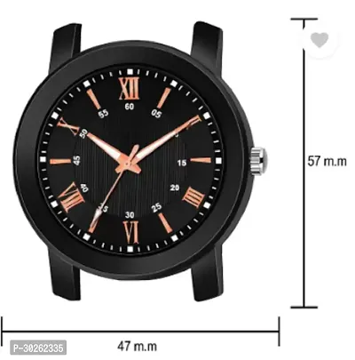 Stylish Black PU Analog Watch For Men-thumb3