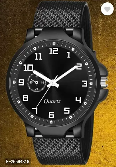 Stylish Black PU Analog Watches For Men