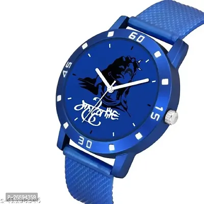 Stylish Blue PU Analog Watches For Men-thumb2