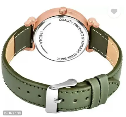 Stylish Green Genuine Leather Analog Watches For Women-thumb2