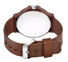 Stylish Brown PU Analog Watches For Men-thumb2