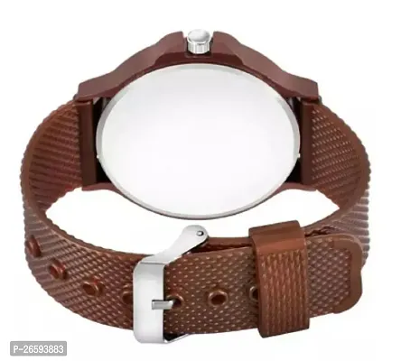 Stylish Brown PU Analog Watches For Men-thumb3