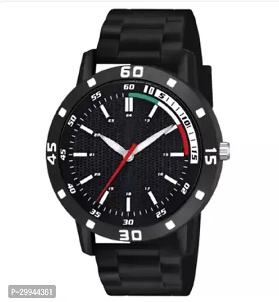 Stylish Black PU Analog For Men-thumb2