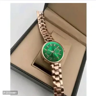 Miss Perfect Crono Green Dial Rose Gold Belt Girls And Women Analog Watch-thumb2