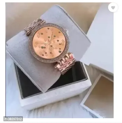 Stylish Golden Metal Analog Watches For Women-thumb0