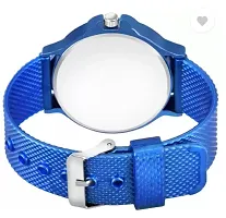 Stylish Blue PU Analog Watch For Men-thumb3