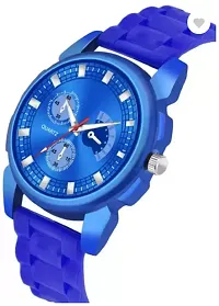 Stylish Blue PU Analog For Men-thumb3