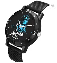 Stylish Black PU Analog For Men-thumb1