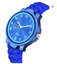 Stylish Blue PU Analog Watch For Men-thumb1