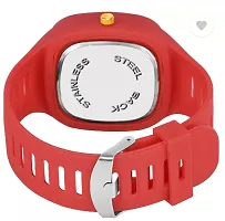 Stylish Red PU Analog For Men-thumb1